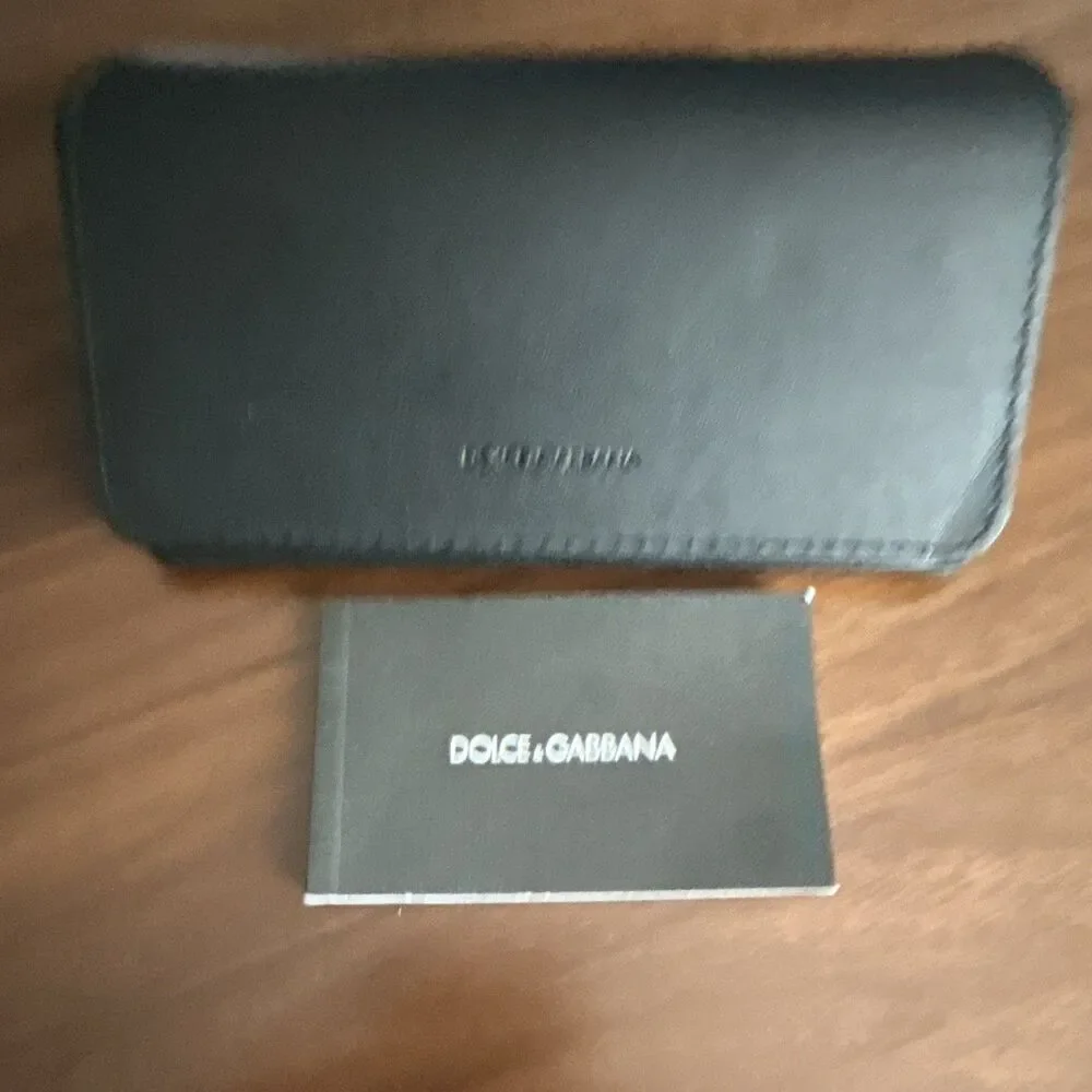 Dolce & Gabbana Black Hard Case for Eyeglasses w/ Dolce & Gabbana Booklet